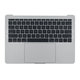 Apple MacBook Pro 13" A1708 (Late 2016 - Mid 2017) - Cadre clavier supérieur + clavier US + microphone + trackpad + haut-parleurs (Argent)
