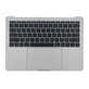 Apple MacBook Pro 13" A1708 (Late 2016 - Mid 2017) - Cadre clavier supérieur + clavier US + microphone + trackpad + haut-parleurs (Argent)
