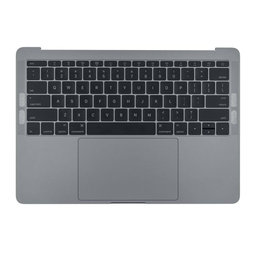 Apple MacBook Pro 13" A1708 (Fin 2016 - Mi 2017) - Cadre clavier supérieur + clavier US + microphone + trackpad + haut-parleurs (gris sidéral)