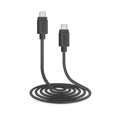 SBS - Câble USB-C / USB-C (1,5 m), noir