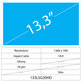 13.3 LCD Fin Brillant 30 broches HD