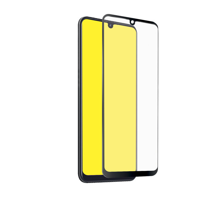 SBS - Coque complète en verre trempé pour Samsung Galaxy A70, noir