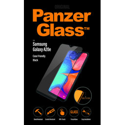 PanzerGlass - Compatible avec les coques en verre trempé pour Samsung Galaxy A10e et A20e, noir