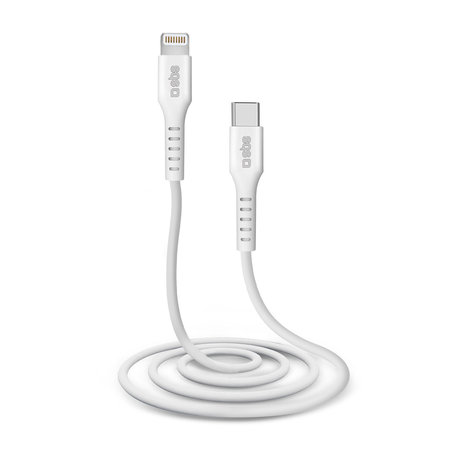 SBS - Câble Lightning / USB-C (1m), blanc