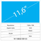 11,6 LCD Fin Mat 30 broches HD (supports latéraux)