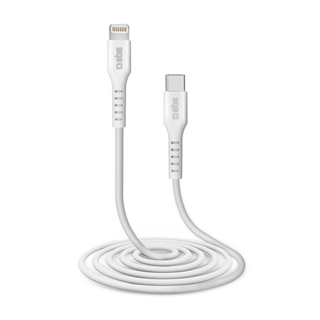 SBS - Câble Lightning / USB-C (2m), blanc