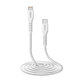 SBS - Câble Lightning / USB-C (2m), blanc