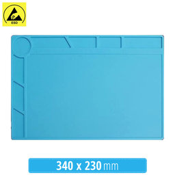 ESD Coussinet en silicone antistatique résistant à la chaleur - 34 x 23 cm