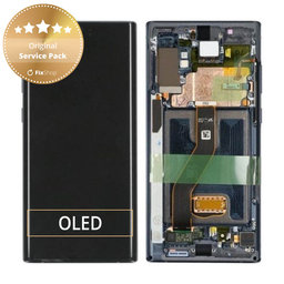 Samsung Galaxy Note 10 Plus - Écran LCD + Écran tactile + Cadre (Aura Black) - GH82-20838A, G82-20900A Genuine Service Pack