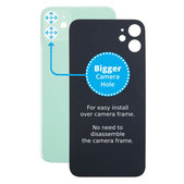 Apple iPhone 11 - Verre du boîtier arrière avec plus grand trou pour la caméra (vert)