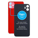 Apple iPhone 11 - Verre du boîtier arrière avec plus grand trou pour la caméra (rouge)