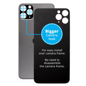 Apple iPhone 11 Pro - Verre du boîtier arrière avec plus grand trou pour l'appareil photo (gris sidéral)