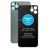 Apple iPhone 11 Pro Max - Verre du boîtier arrière avec plus grand trou pour l'appareil photo (Vert)