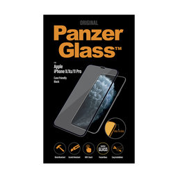 PanzerGlass - Compatible avec les coques en verre trempé pour iPhone X, XS et 11 Pro, noir