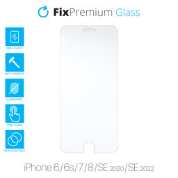 FixPremium Glass - Verre Trempé pour iPhone 6, 6s, 7, 8, SE 2020 & SE 2022