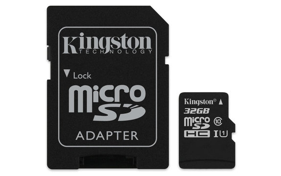Kingston - Carte Mémoire MicroSDHC Canvas Select Plus 32 Go + Adaptateur SD