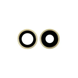 Apple iPhone 11 - Cadre d'objectif de caméra arrière (Jaune) - 2pcs