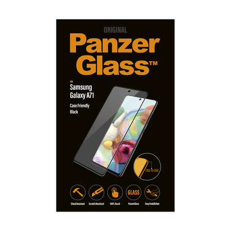 PanzerGlass - Compatible avec les coques en verre trempé pour Samsung Galaxy A71, noir