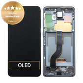 Samsung Galaxy S20 G980F - Écran LCD + Ecran Tactile + Cadre (Gris Cosmique) - GH82-22131A, GH82-22123A, GH82-31433A, GH82-31432A Genuine Service Pack