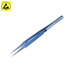2UUL Tête droite BlueT – Pince à épiler en alliage de titane pour un saut de fil précis (0,1 mm)