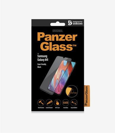 PanzerGlass - Compatible avec les coques en verre trempé pour Samsung Galaxy A41, noir