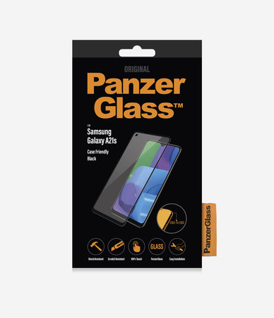 PanzerGlass - Compatible avec les coques en verre trempé pour Samsung Galaxy A21s, noir