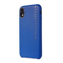 Decoded Leather Back Cover cuir Étui pour iPhone XR, belu