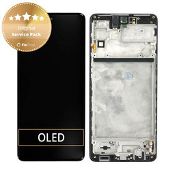 Samsung Galaxy M51 M515F - Écran LCD + Tactile + Cadre (Noir Céleste) - GH82-23568A, GH82-24168A, GH82-24166A Genuine Service Pack