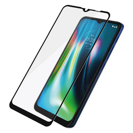 PanzerGlass - Compatible avec les coques en verre trempé Motorola Moto E7 Plus et G9 Play, noir