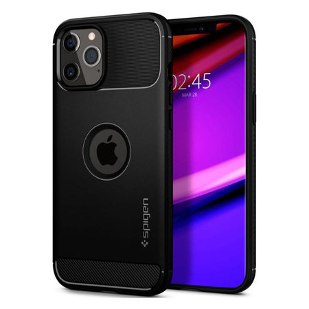 Spigen - Coque Rugged Armor pour iPhone 12 & 12 Pro, noire