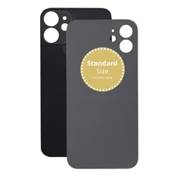 Apple iPhone 12 Mini - Verre du boîtier arrière (Noir)