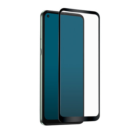 SBS - Couverture complète en verre trempé pour Motorola Moto G9 Power, noir