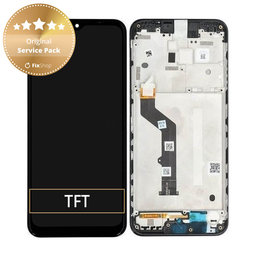 Motorola Moto E7 Plus XT2081 - Écran LCD + Écran tactile + Cadre (Noir) - 5D68C17416 Genuine Service Pack