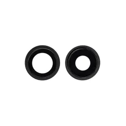 Apple iPhone 12, 12 Mini - Cadre d'objectif de caméra arrière (Noir) - 2pcs