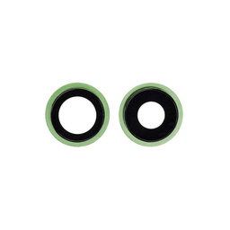 Apple iPhone 12, 12 Mini - Cadre d'objectif de caméra arrière (Vert) - 2pcs
