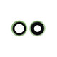 Apple iPhone 12, 12 Mini - Cadre d'objectif de caméra arrière (Vert) - 2pcs