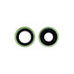 Apple iPhone 12, 12 Mini - Cadre d'objectif de caméra arrière (Vert) - 2pcs