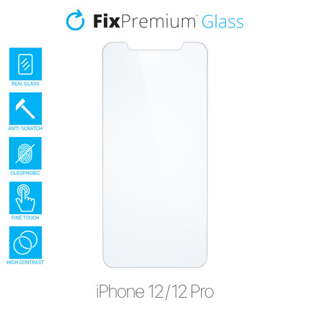 FixPremium Glass - Verre Trempé pour iPhone 12 & 12 Pro