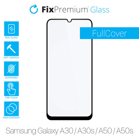 FixPremium FullCover Glass - Verre trempé pour Samsung Galaxy A30, A30s, A50 et A50s