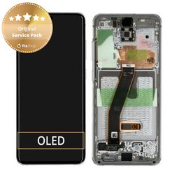 Samsung Galaxy S20 G980F - Écran LCD + Ecran Tactile + Cadre (Blanc Nuage) - GH82-22123B, GH82-22131B Genuine Service Pack