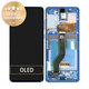 Samsung Galaxy S20 Plus G985F - Écran LCD + Écran tactile + Cadre (Bleu Aura) - GH82-22134H, GH82-22145H Genuine Service Pack