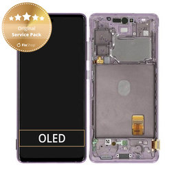 Samsung Galaxy S20 FE 5G G781B - Écran LCD + Écran Tactile + Cadre (Cloud Lavender) - GH82-24214C, GH82-24215C, GH82-29056C Genuine Service Pack