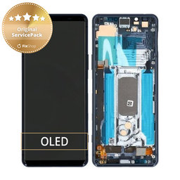 Sony Xperia 5 II - Écran LCD + Ecran Tactile + Cadre (Bleu) - A5024934A Genuine Service Pack