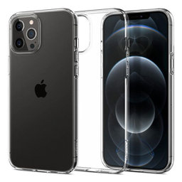 Spigen - Étui Liquid Crystal pour iPhone 12 ét 12 Pro, Crystal Clear