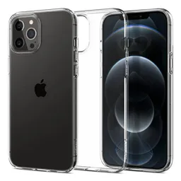 Spigen - Étui Liquid Crystal pour iPhone 12 ét 12 Pro, Crystal Clear