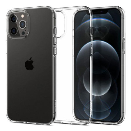 Spigen - Étui Liquid Crystal pour iPhone 12 ét 12 Pro, Crystal Clear