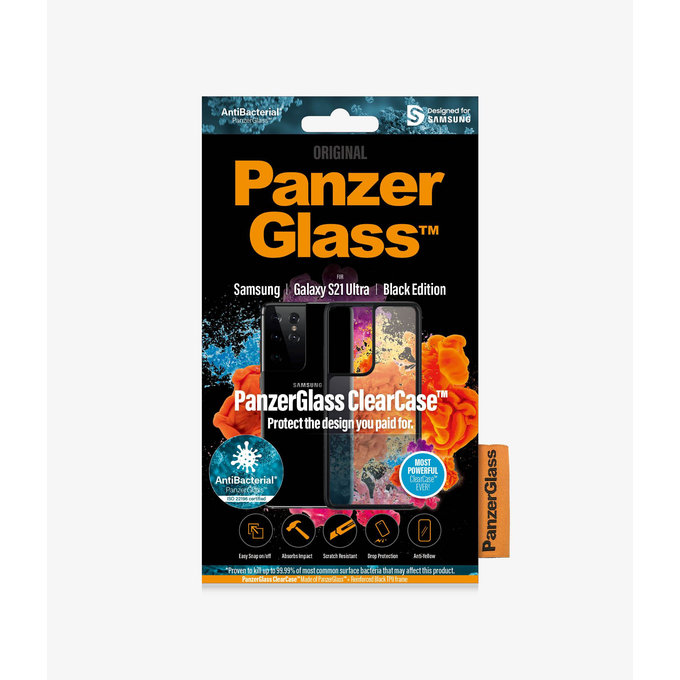 PanzerGlass - Étui ClearCase AB pour Samsung Galaxy S21 Ultra, noir