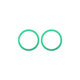 Apple iPhone 11, 12, 12 Mini - Cadre d'objectif de caméra arrière (Vert) - 2pcs