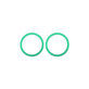 Apple iPhone 11, 12, 12 Mini - Cadre d'objectif de caméra arrière (Vert) - 2pcs
