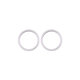 Apple iPhone 11, 12, 12 Mini - Cadre d'objectif de caméra arrière (Blanc) - 2pcs